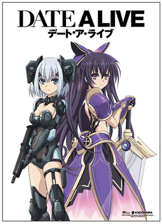 Date A Live - Origami Tobiichi And Tohka Yatogami Wall Scroll 31"W x 43"H