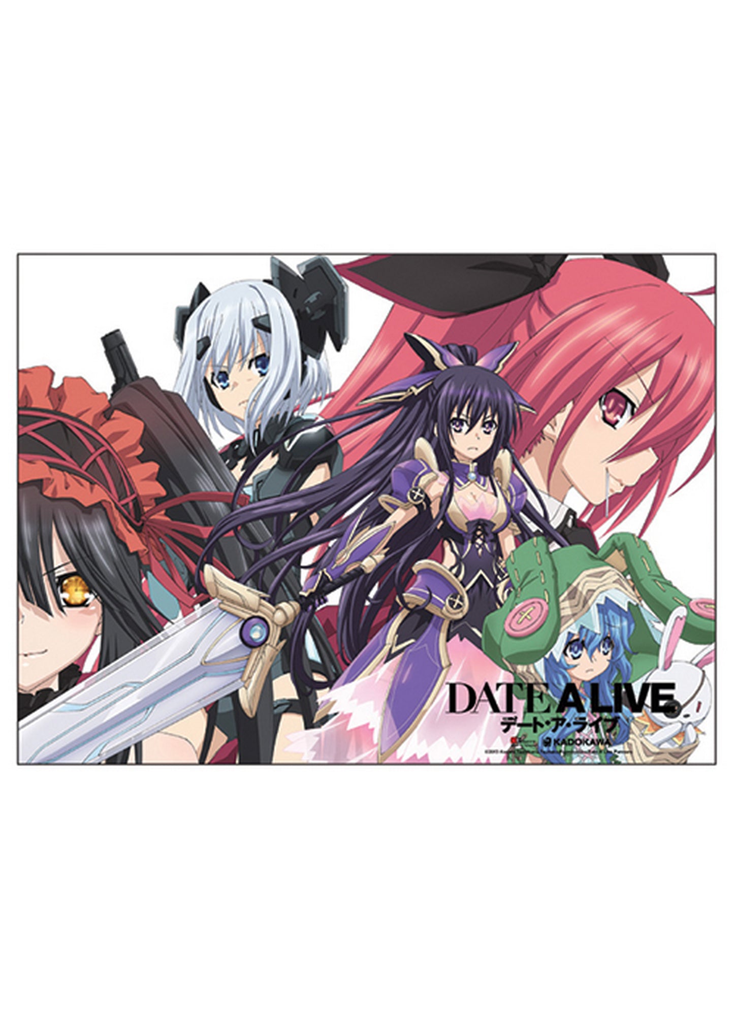 Date A Live - Main 4 With Kurumi Tokisaki Wall Scroll 31"W x 43"H