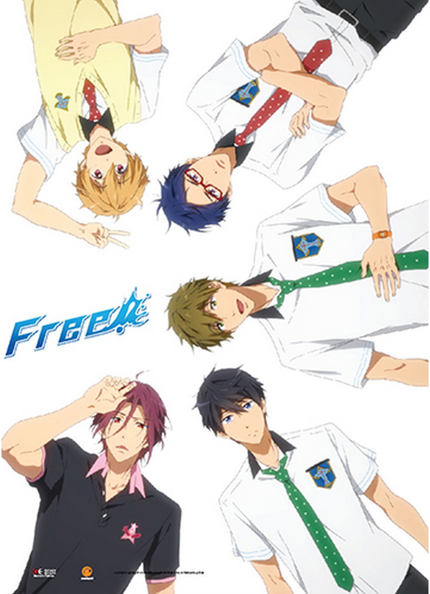 Free! - Rin Matsuoka, Haruka Nanase, Makoto Tachibana,Rei Ryuugazaki And Nagisa Hazuki Wall Scroll 31"W x 43"H