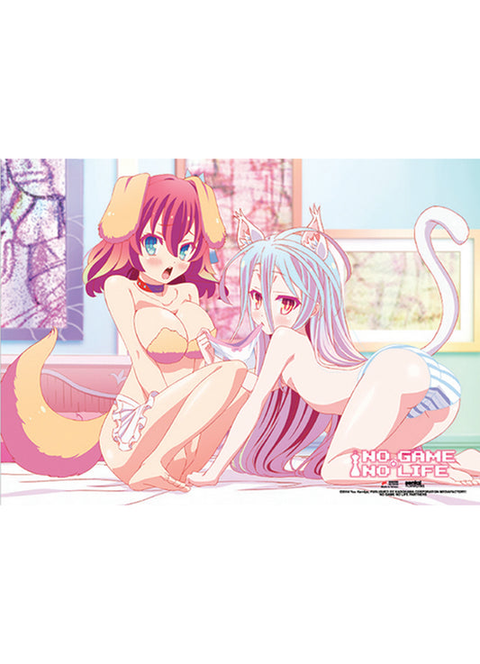 No Game No Life - Dog And Cat Wall Scroll 31"W x 43"H