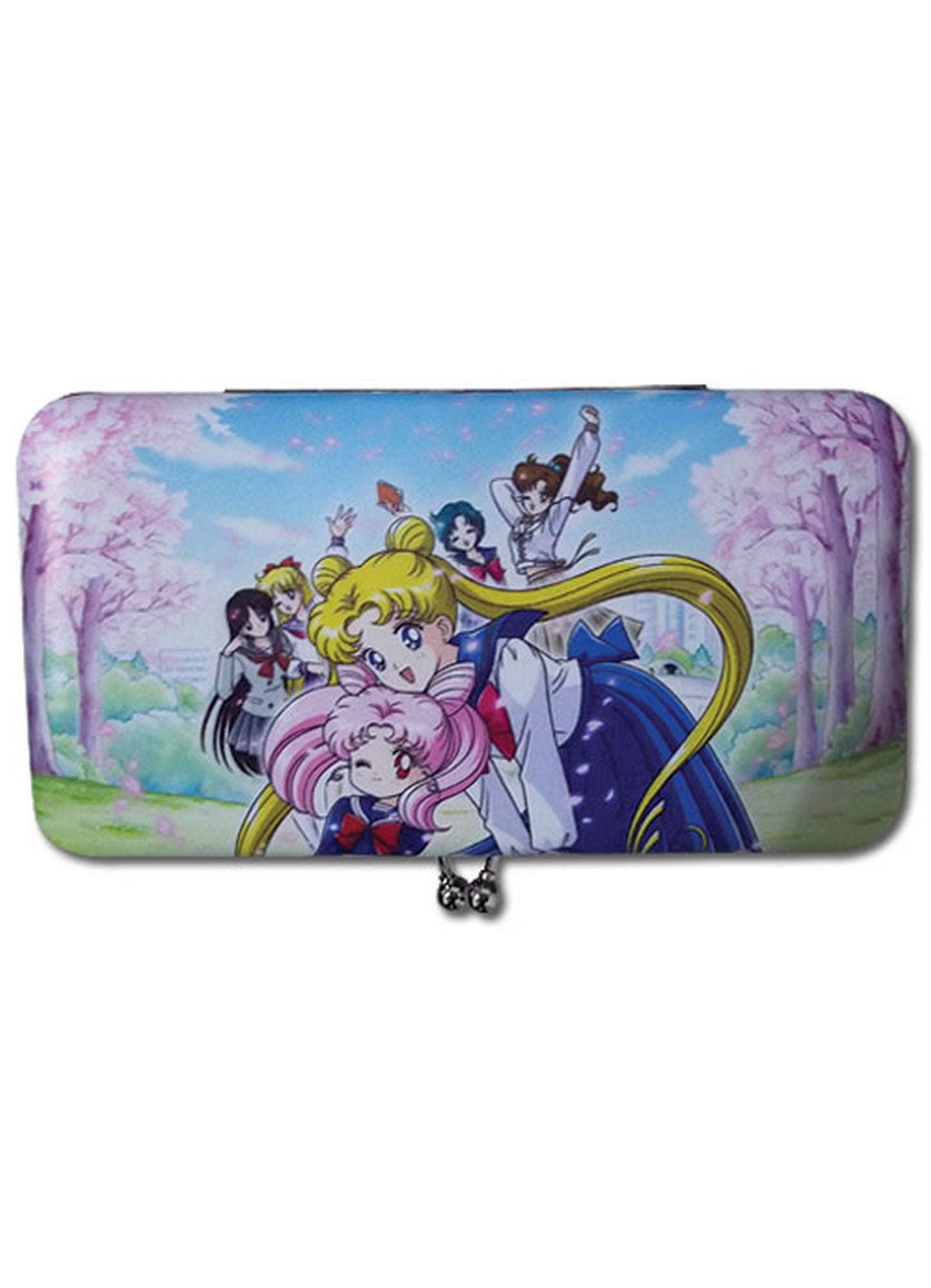 Sailor Moon R - School Girls & Cherry Blossoms Kisslock Hinge Wallet