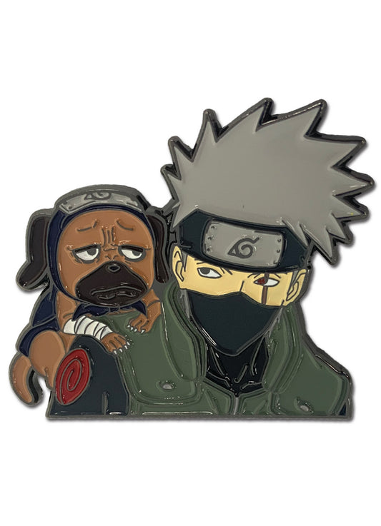 Naruto Shippuden - Kakashi Hatake And Pakkun Enamel Single Pin
