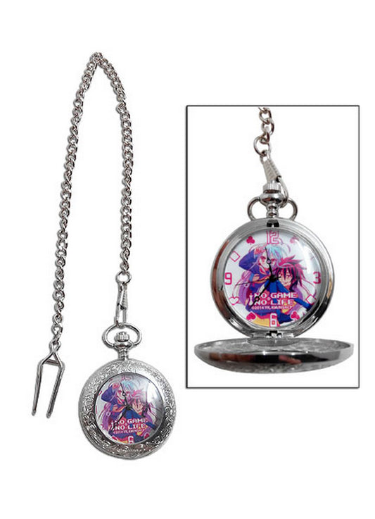 No Game No Life - Sora & Shiro Pocket Watch