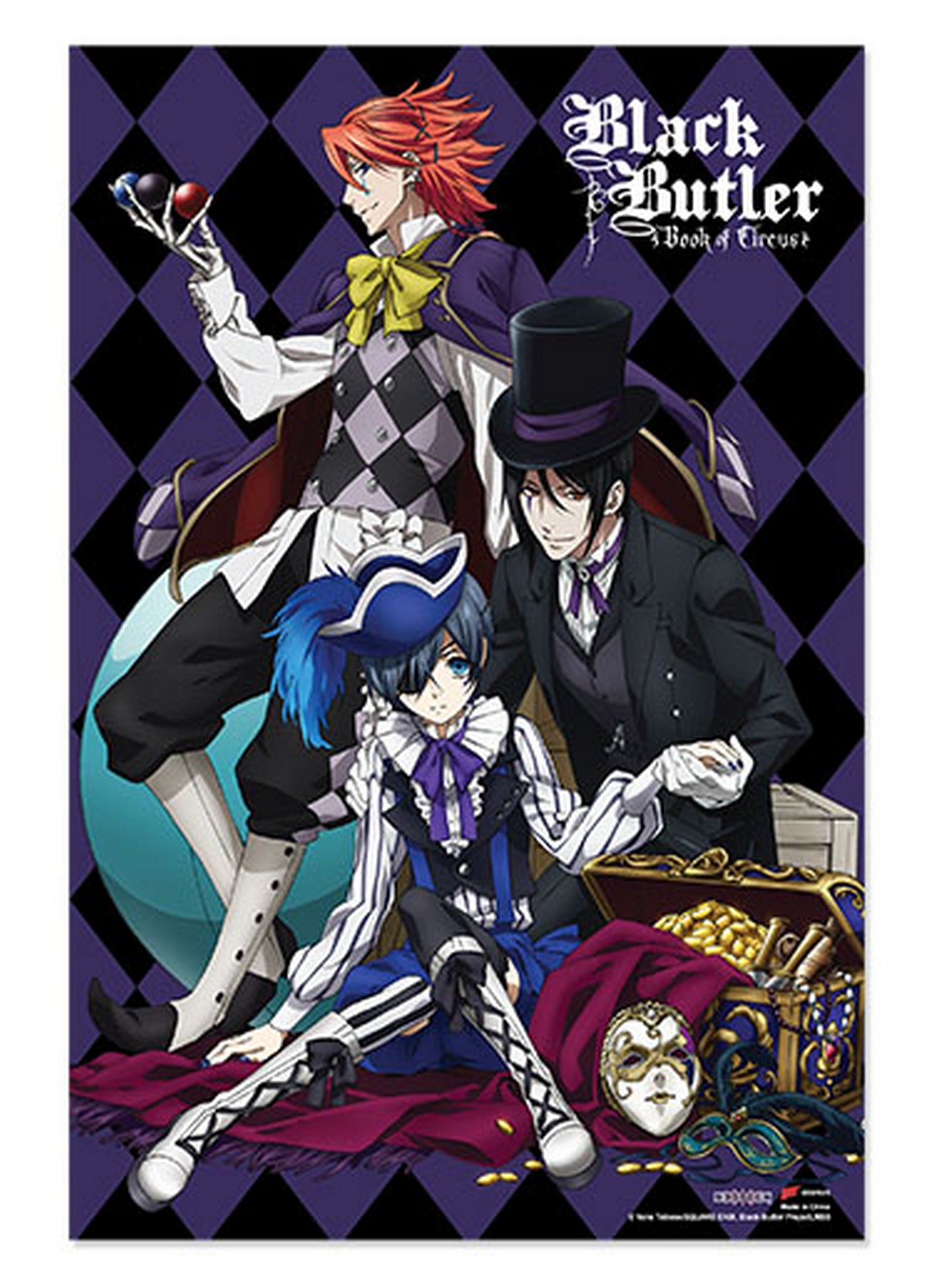 Black Butler Book Of Circus - Sebastian Michaelis Ciel Phantomhive Paper Poster