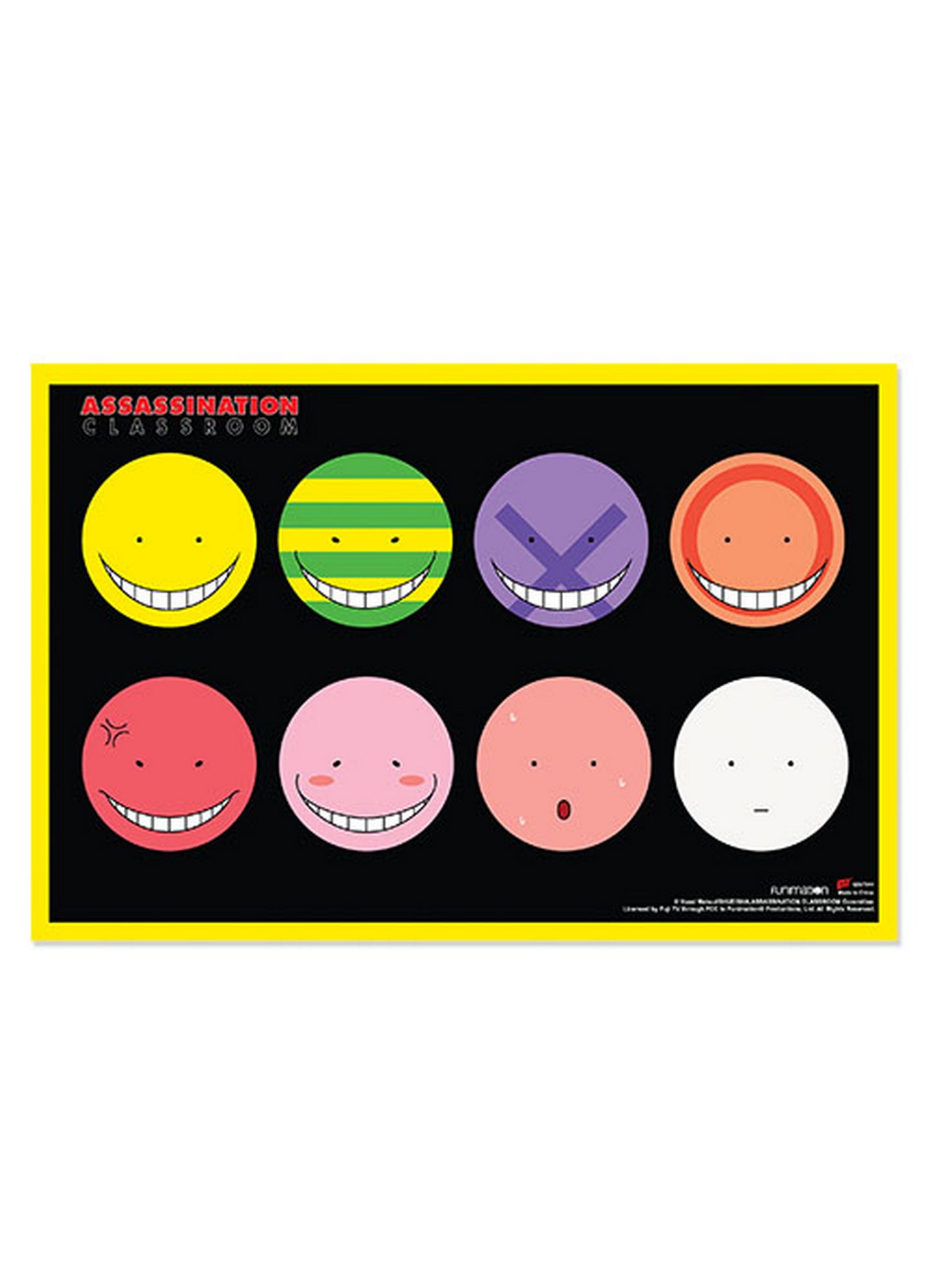 Assassination Classroom - Koro Senseis Faces Paper Poster