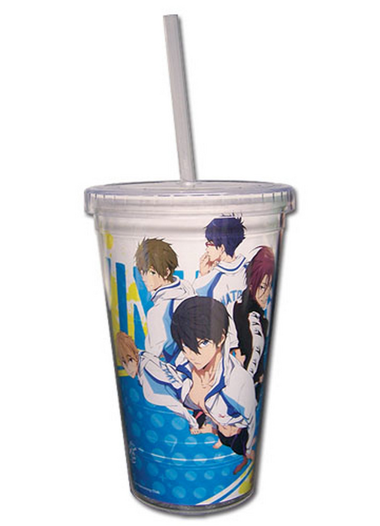 Free! - Group White Tumbler With Straw