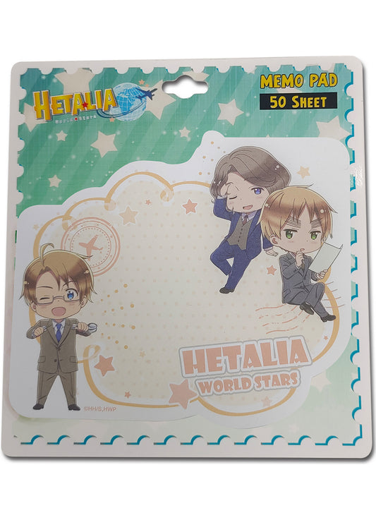 Hetalia S7 - America, France, And England SD Die-Cut Memo Pad