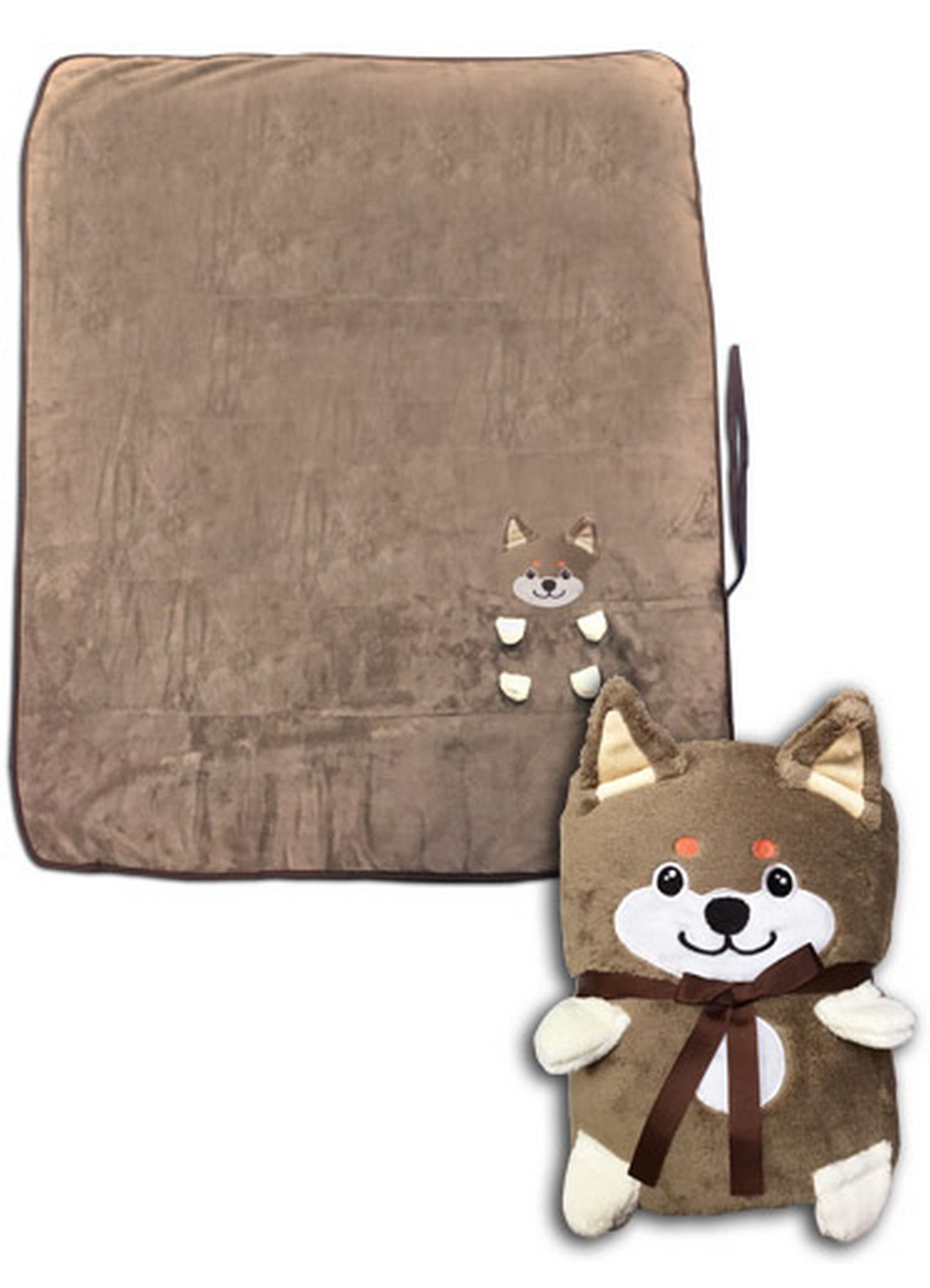 Brown Shiba Throw Blanket