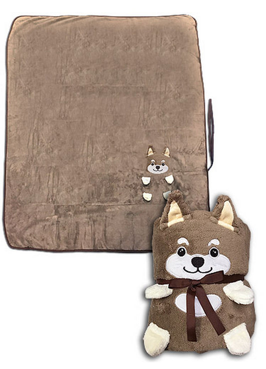 White Shiba Inu Throw Blanket 46"W x 60"H