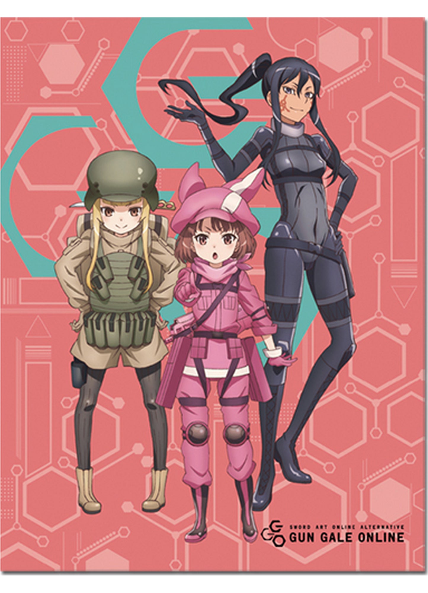 Sword Art Online Alternative Gun Gale Online - Group 1 Sublimation Throw Blanket 46"W x 60"H