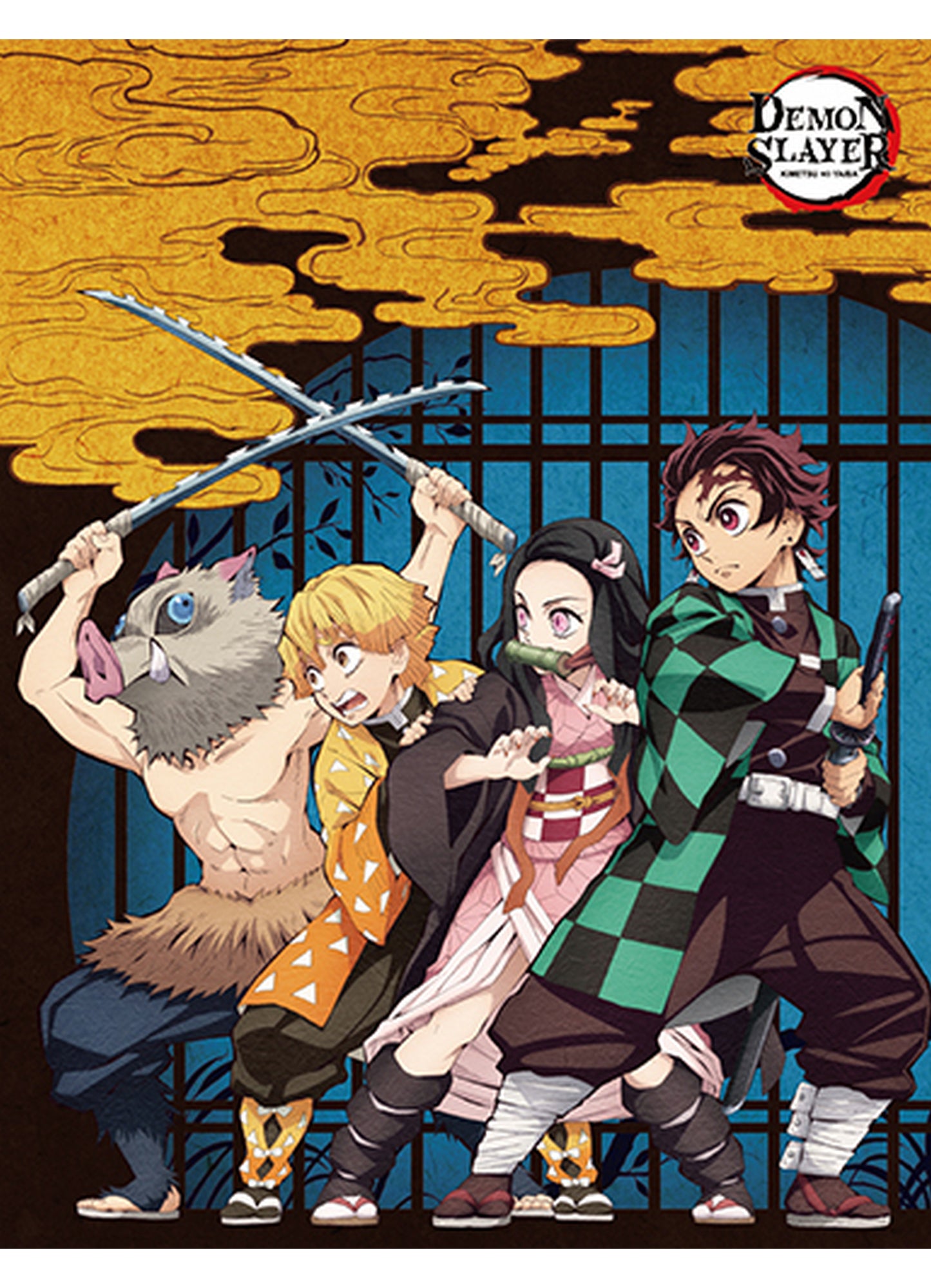 Demon Slayer - Key Art Sublimation Throw Blanket 46"W x 60"H