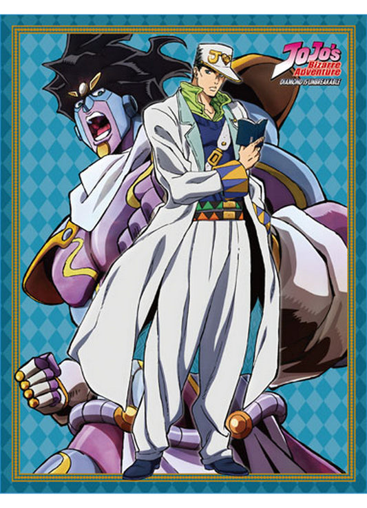 Jojos Bizarre Adventure S3 - Jotaro Kujo & Star Platinum Sublimation Throw Blanket 46"W x 60"H
