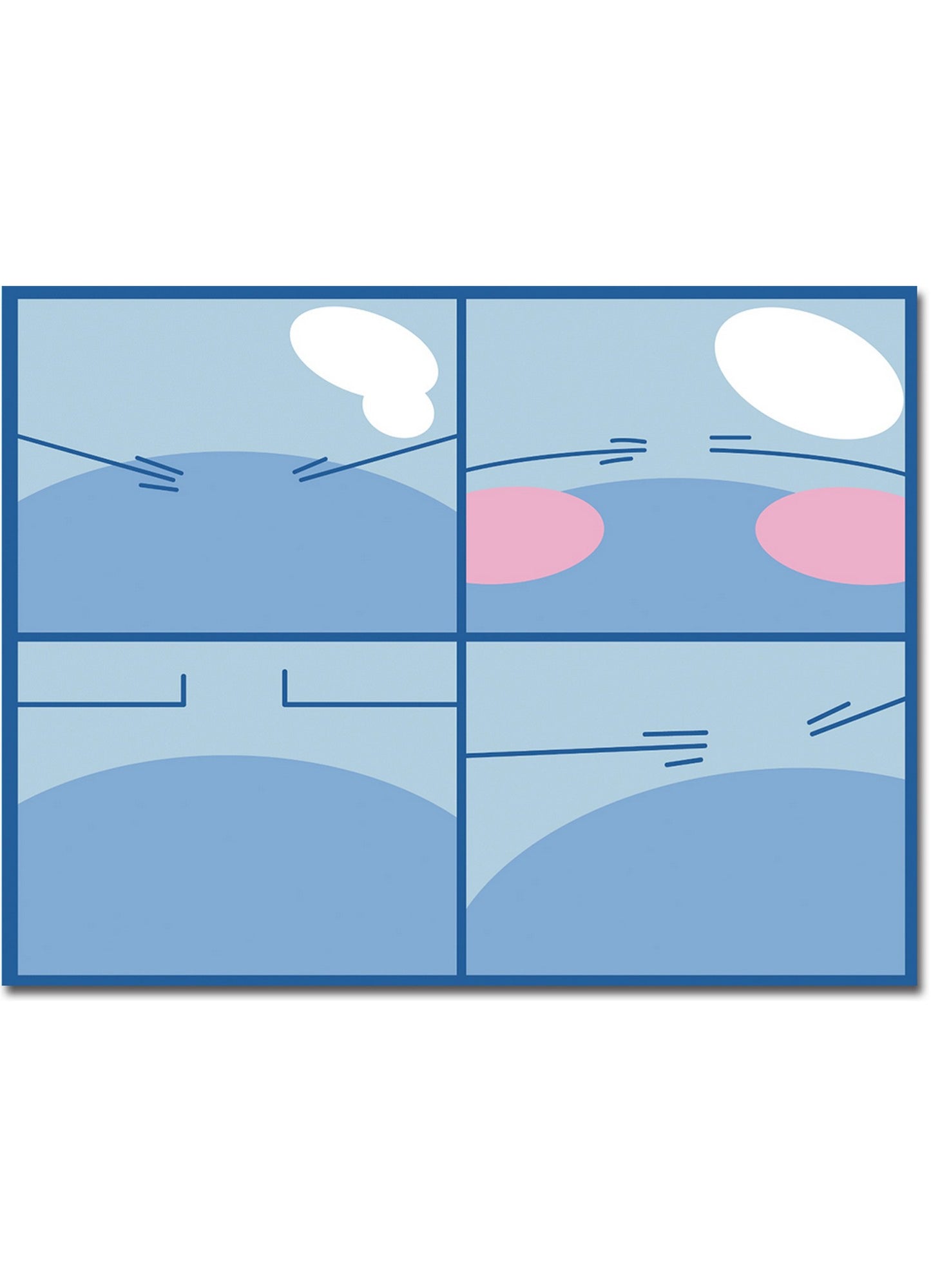 That Time I Got Reincarnated As A Slime - Slimes Four Expressions Sublimation Throw Blanket 46"W x 60"H