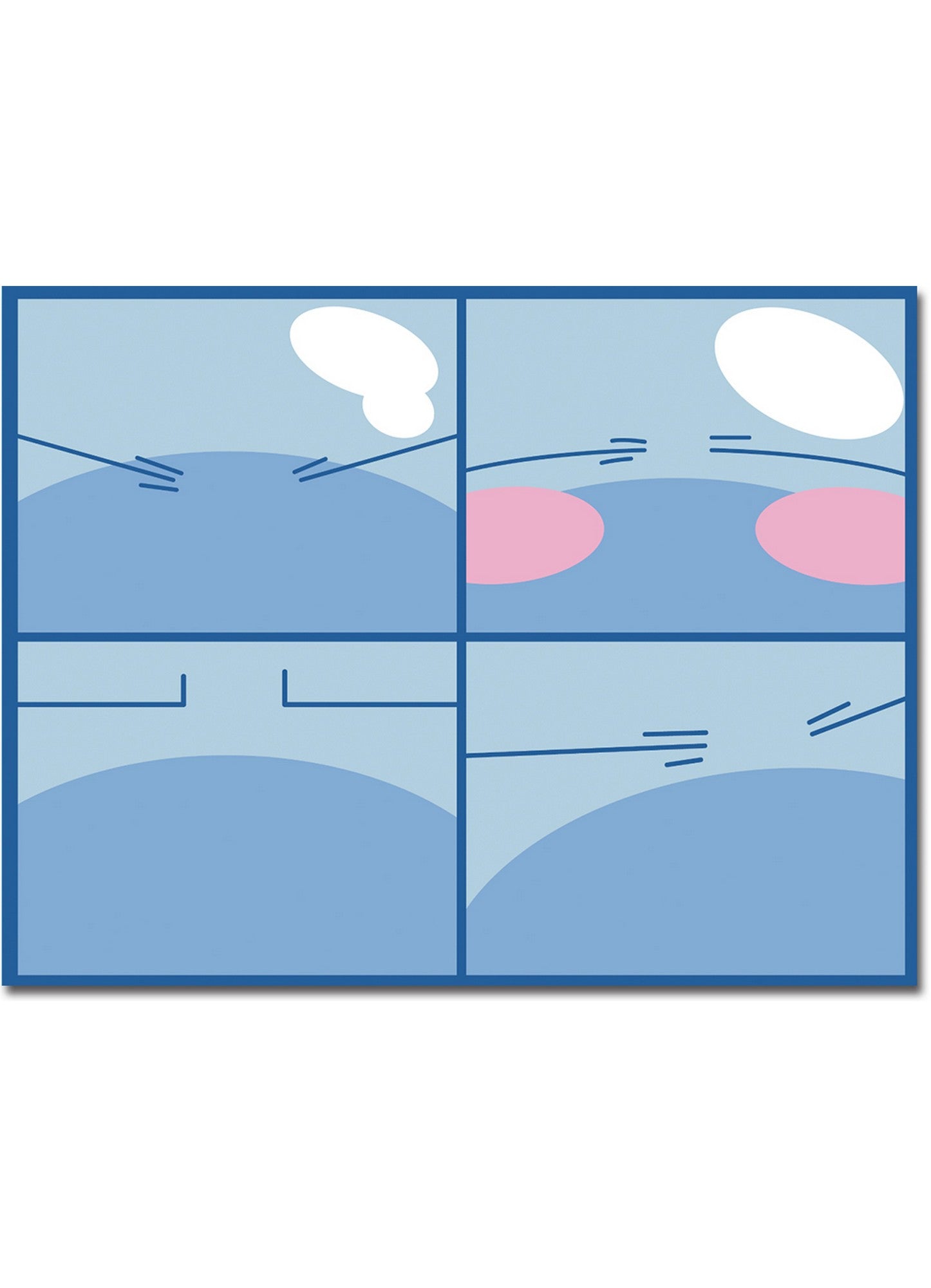 That Time I Got Reincarnated As A Slime - Slimes Four Expressions Sublimation Throw Blanket 46"W x 60"H