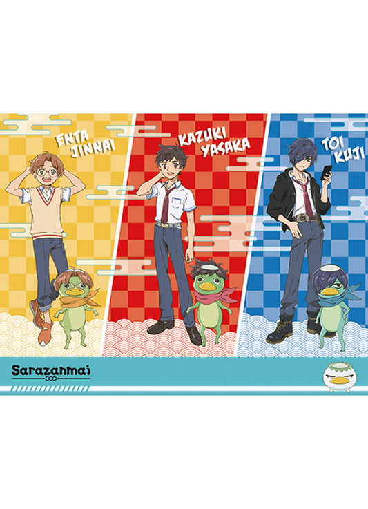 Sarazanmai - Characters And Kappas Sublimation Throw Blanket 46"W x 60"H