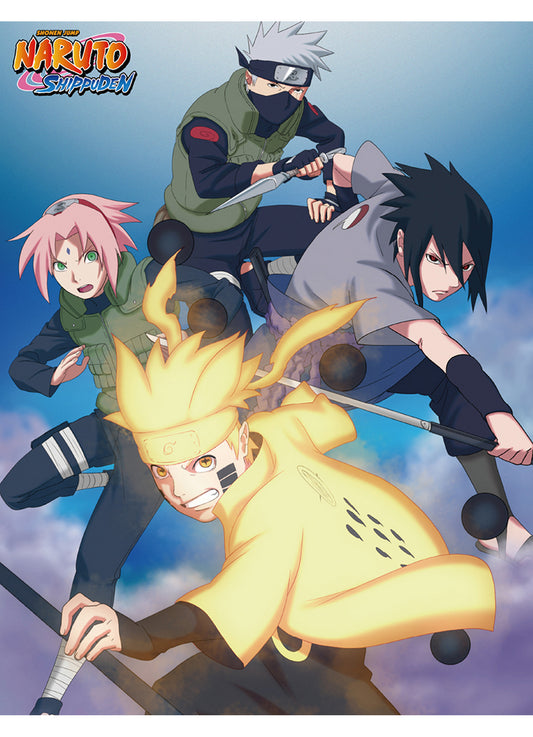 Naruto Shippuden - Group Shine Naruto Uzumaki Sublimation Throw Blanket 46"W x 60"H