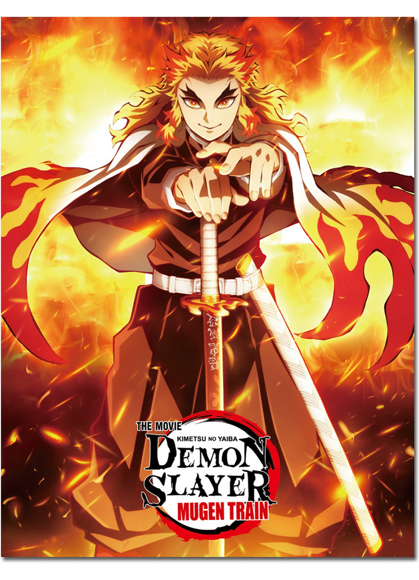 Demon Slayer The Movie: Mugen Train - Key Visual 3 Sublimation Throw Blanket 46"W x 60"H