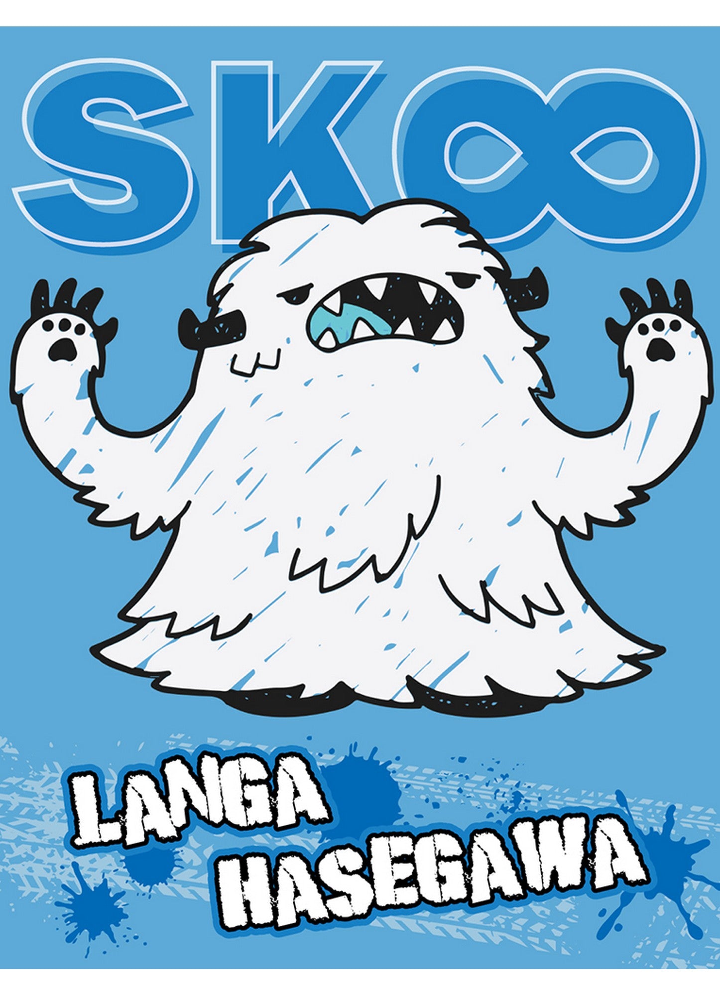 Sk8 The Infinity - Langa Skateboard Icon Throw Blanket 46"W x 60"H