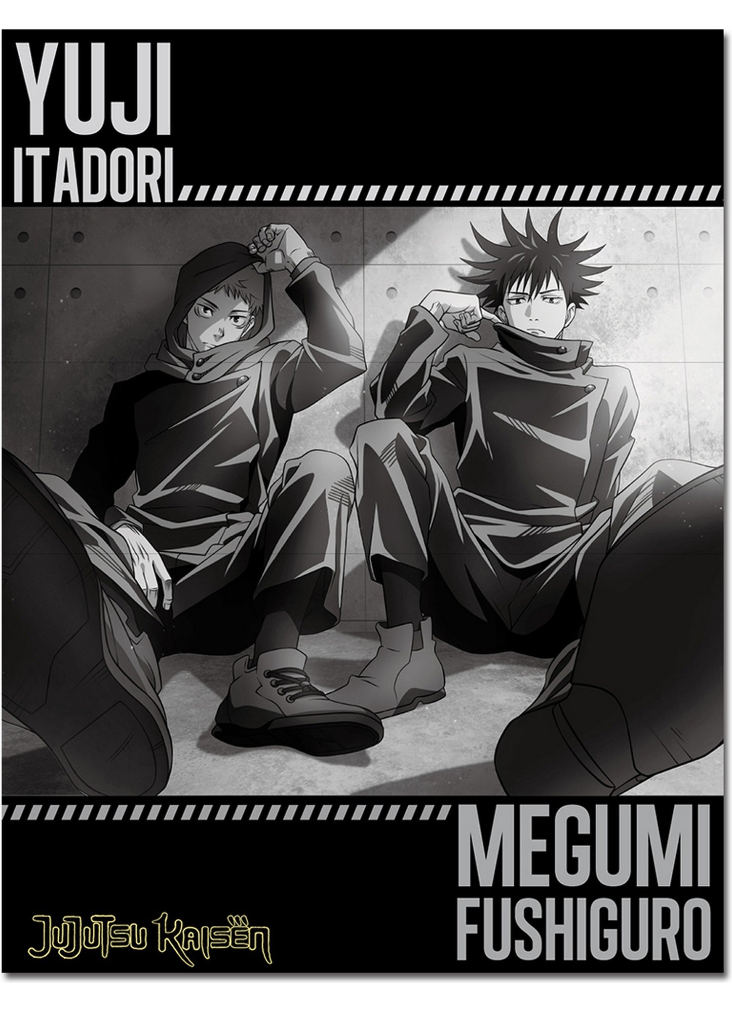 Jujutsu Kaisen - Yuji Itadori and Megumi Fushiguro Wearing School Outfit Throw Blanket 46"W x 60"H