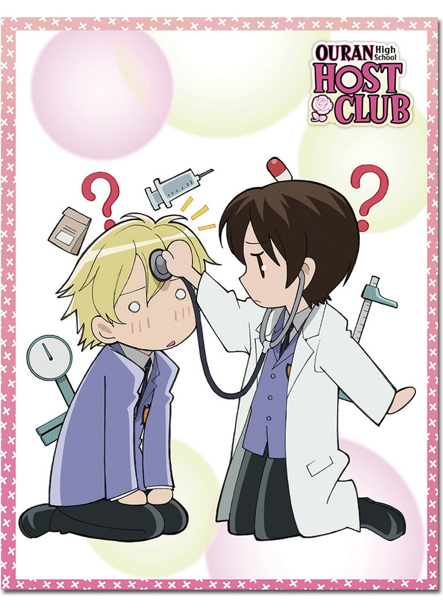 Ouran High School Host Club - Haruhi Fujioka & Tamaki Suoh 01 Sublimation Throw Blanket 46"W x 60"H