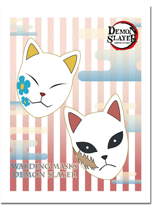 Demon Slayer - Warding Mask #B Throw Blanket 46"W x 60"H