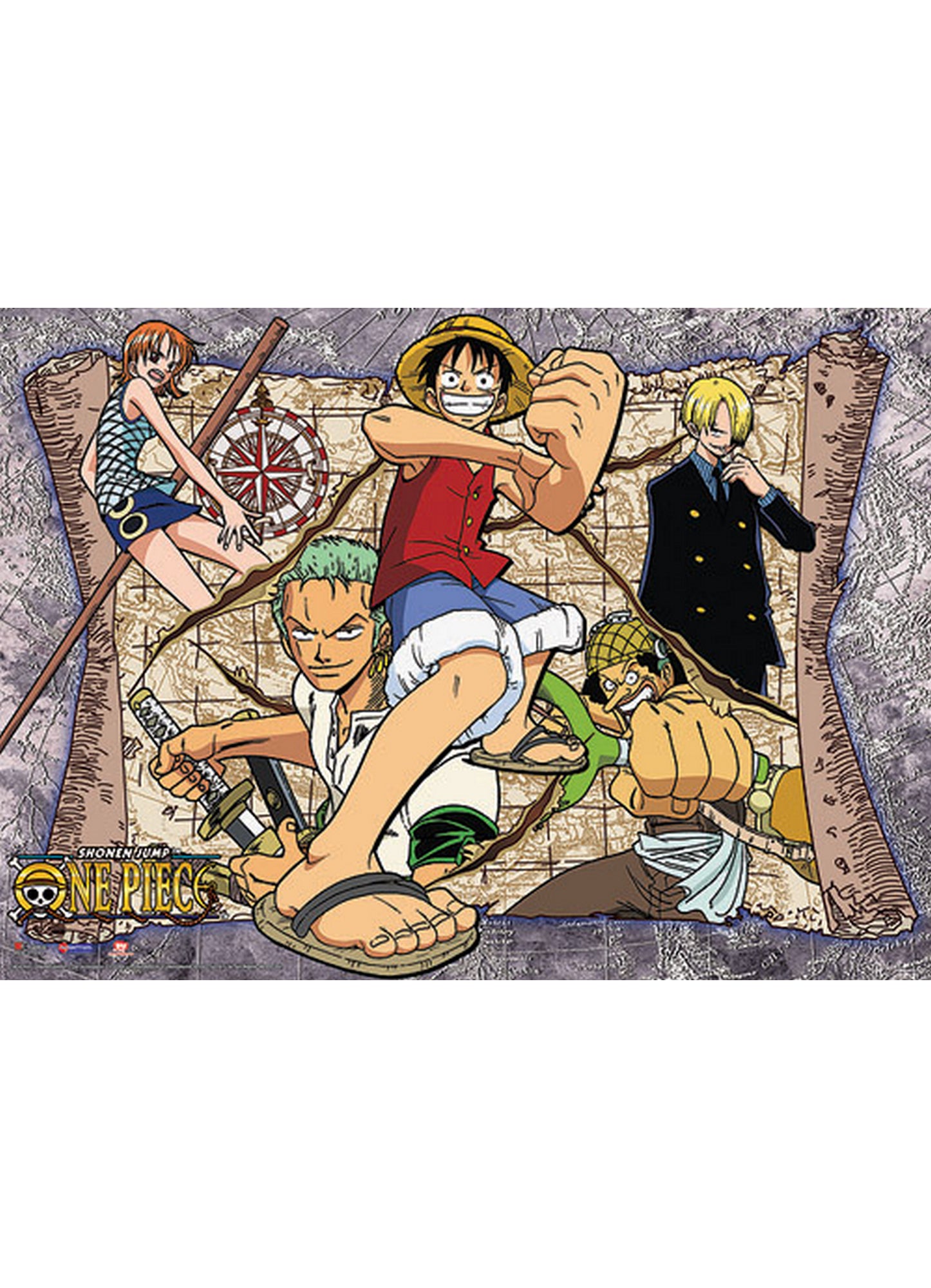 One Piece - Map Fabric Poster