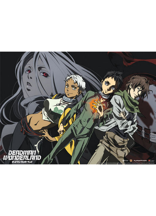 Deadman Wonderland - Ganta Igarashi, Nagi Kengamine, Karako Koshio & Shiro Fabric Poster