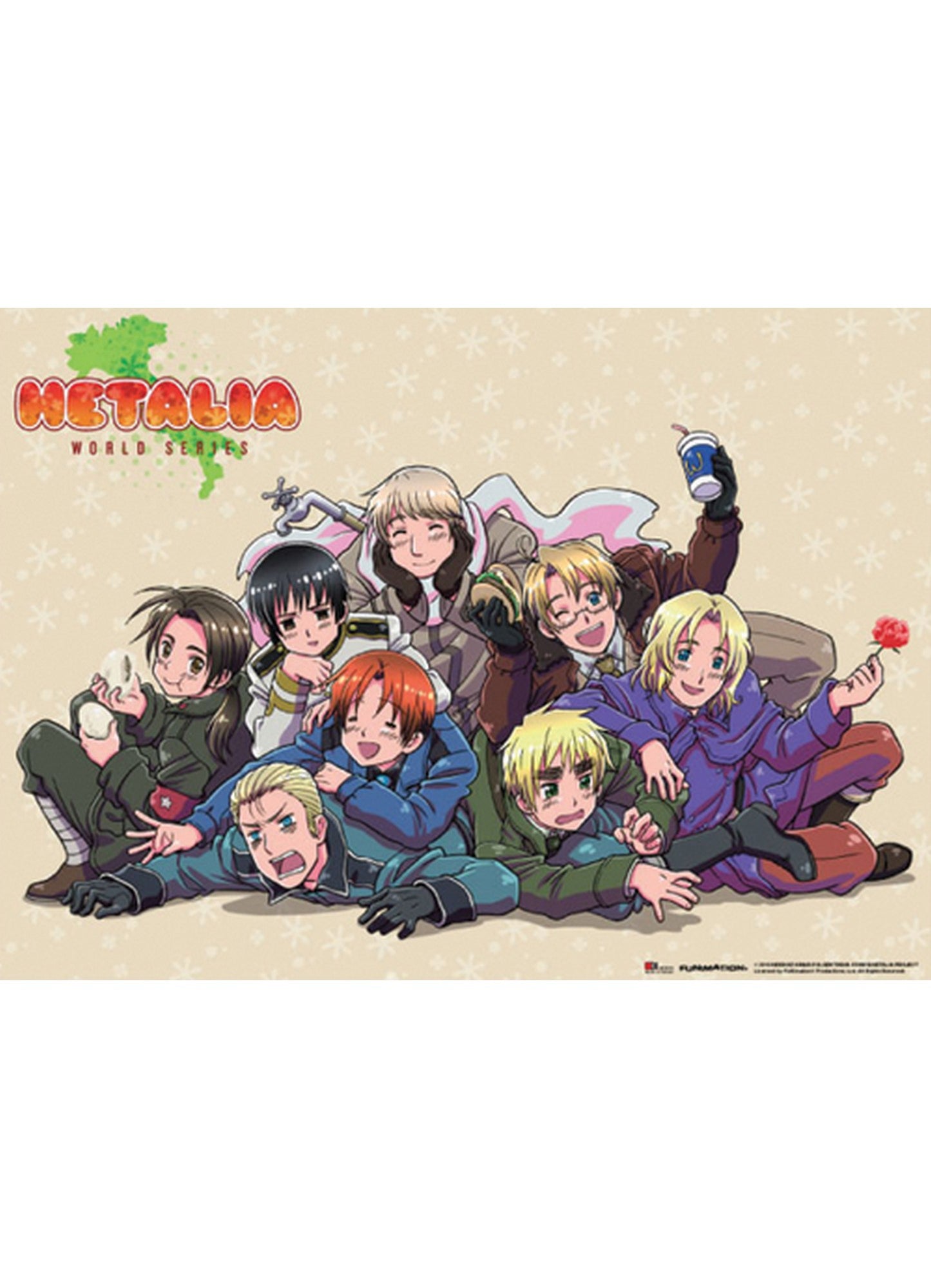 Hetalia World Series Group Fabric Poster