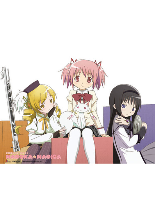 Madoka Magica - 3 Girls Fabric Poster