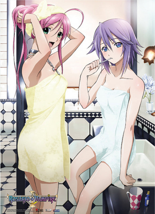 Rosario Vampire - Moka Akashiya & Mizore Shirayuki Fabric Poster
