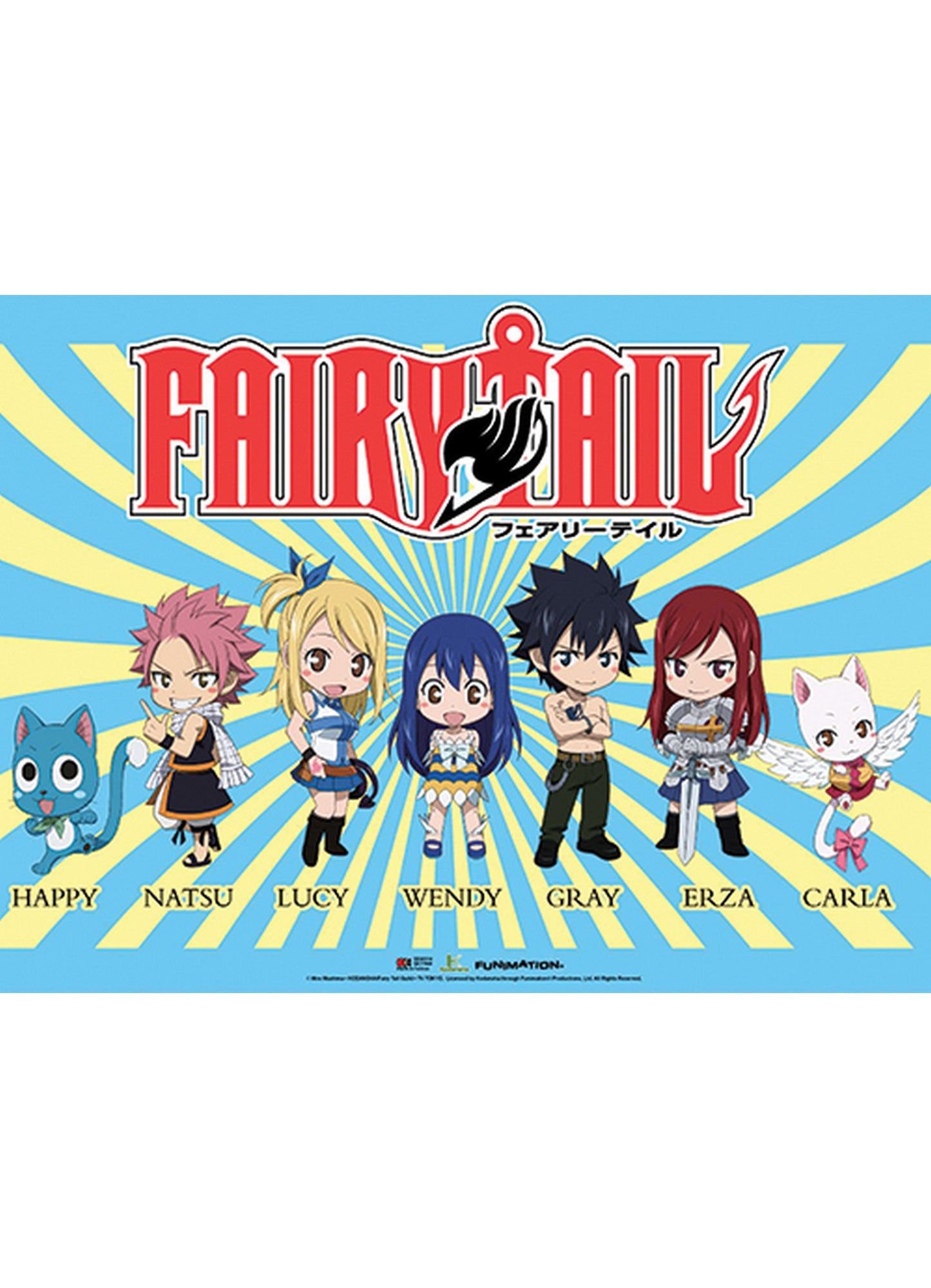 Fairy Tail - SD Group 4 Fabric Poster