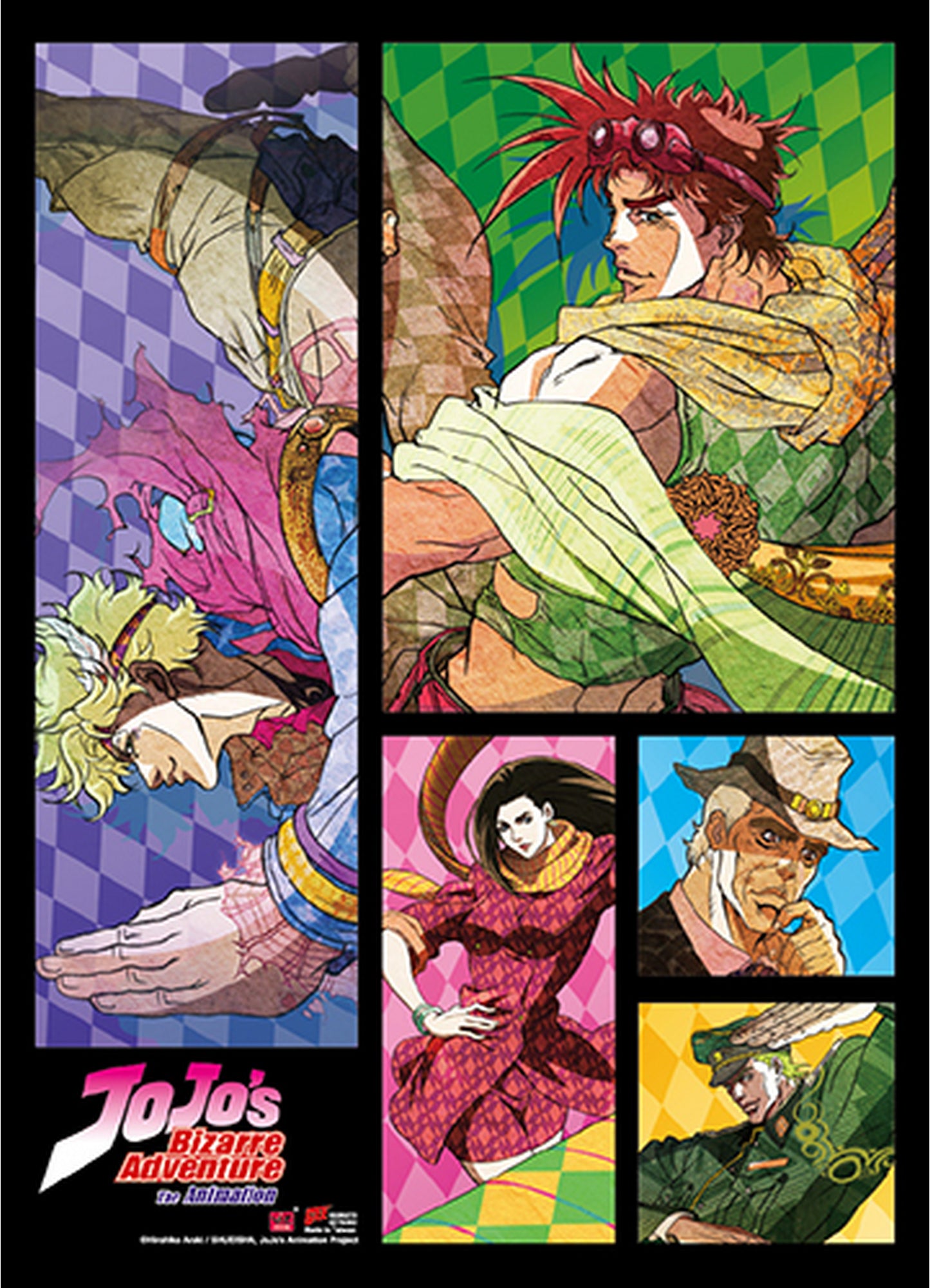 Jojos Bizarre Adventure - Caesar Anthonio Zeppeli & Joseph Joestar Fabric Poster