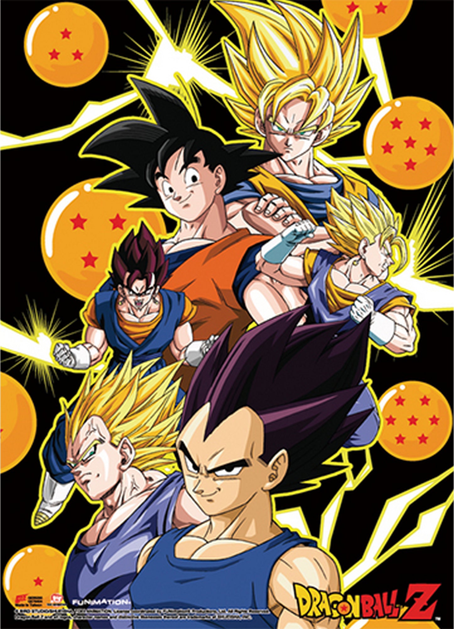 Dragon Ball Z - Vegeta & Son Goku Fabric Poster