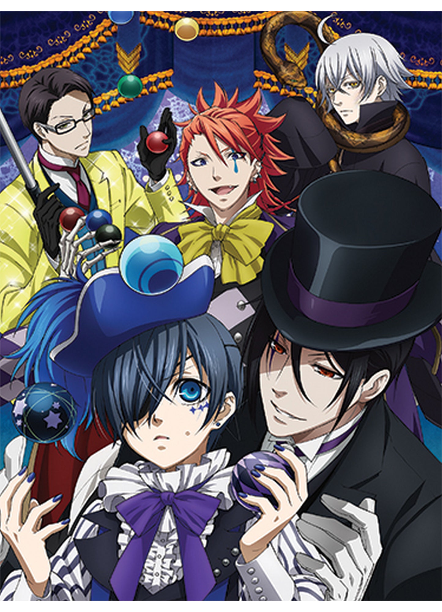 Black Butler Book Of Circus - Group 1 Special Edition Wall Scroll 31"W x 43"H