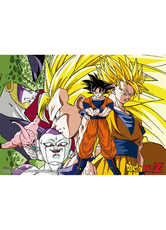 Dragon Ball Z - Son Goku 3 Types & Villains Special Edition Wall Scroll 31"W x 43"H