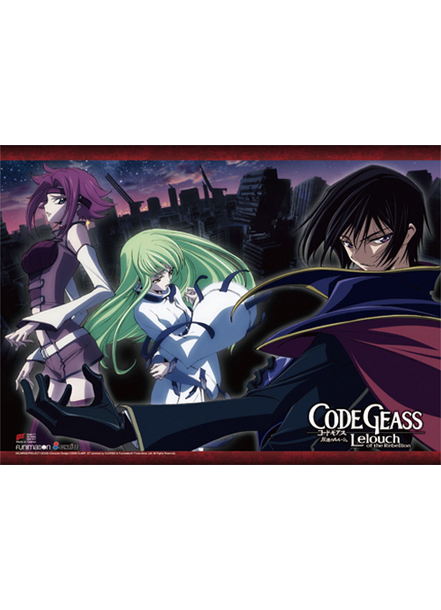 Code Geass S1 - Lelouch vi Britannia & Kallen & C.C. Hi-End Wall Scroll 18.5"W x 25.2"H