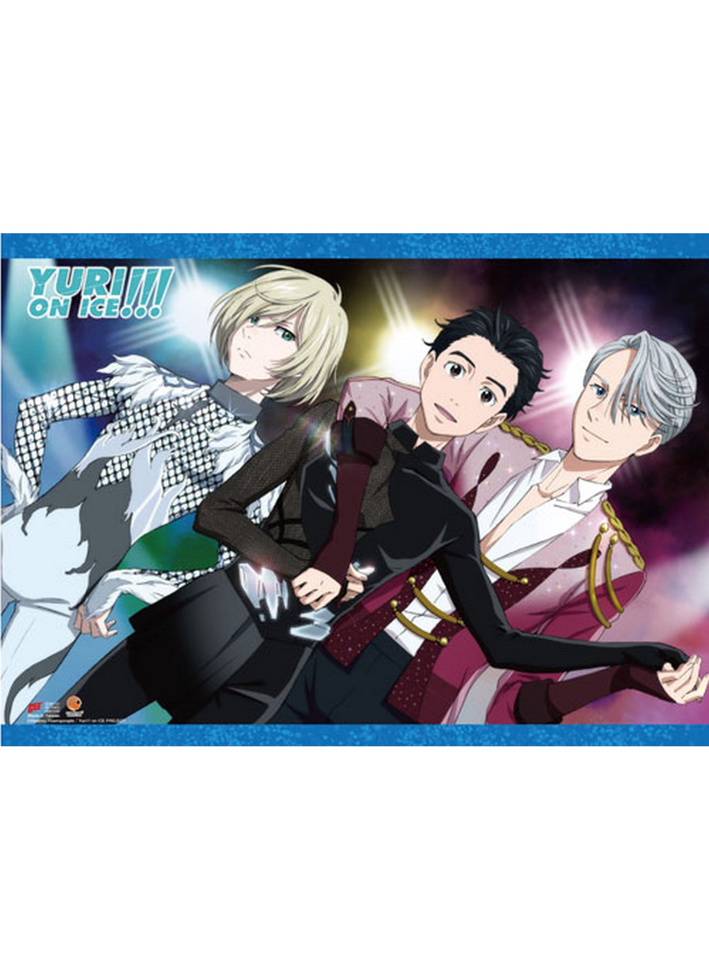Yuri! On Ice - Yuri Katsuki, Victor Nikiforov, & Yuri Plisetsky "Yurio"Hi-End Wall Scroll 31"W x 43"H