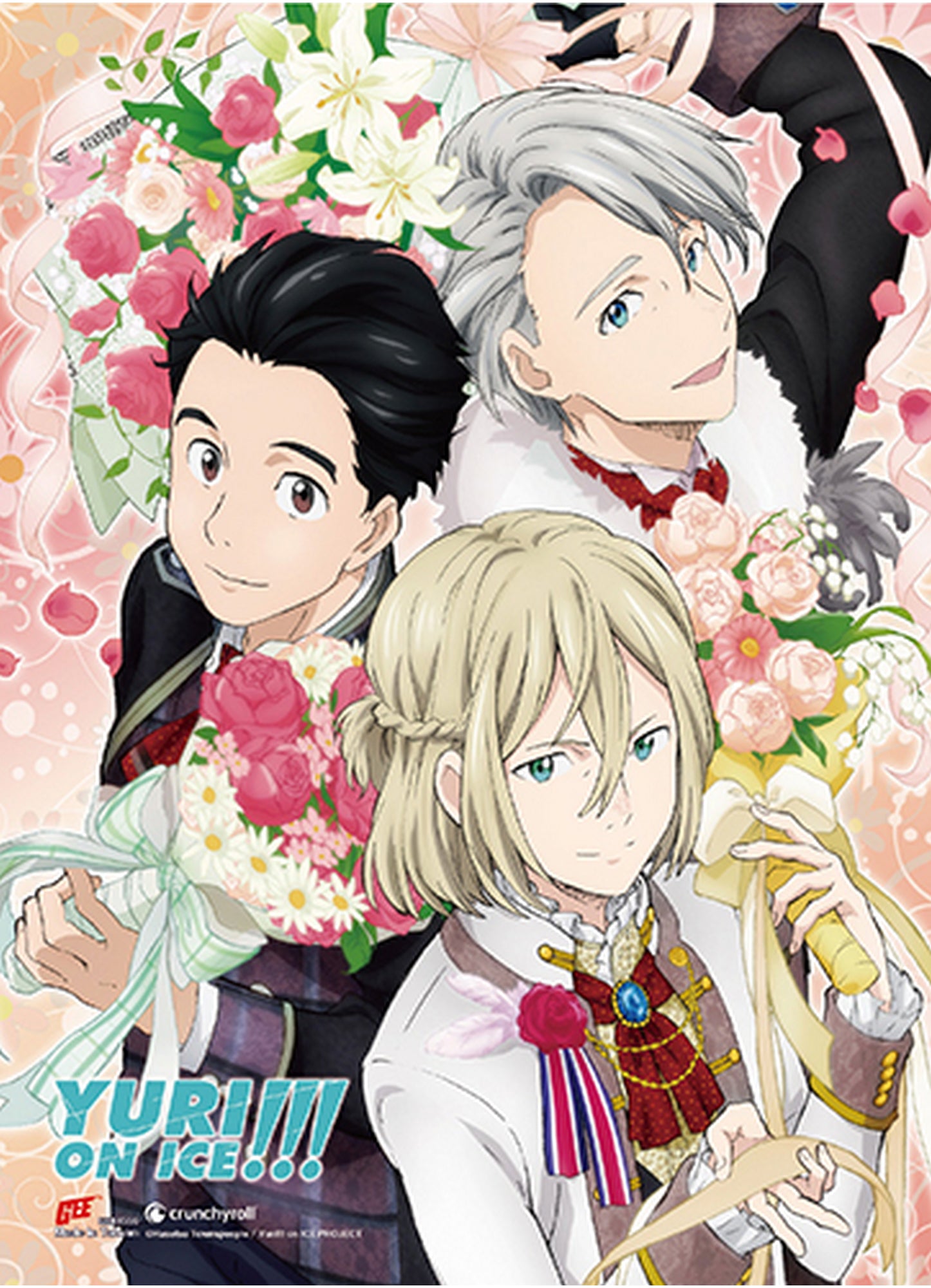 Yuri! On Ice - Yuri Katsuki, Victor Nikiforov & Yuri Plisetsky "Yurio" SS Wall Scroll 18.5"W x 25.2"H