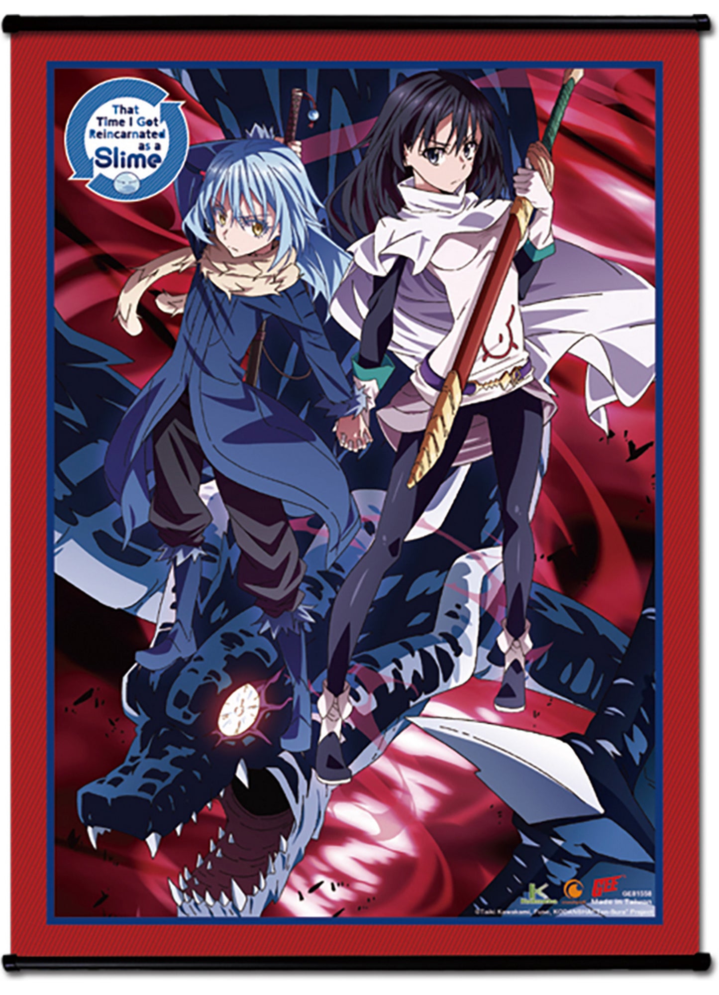 That Time I Got Reincarnated As A Slime - Key Art Rimuru Tempest & Shizu SS Wall Scroll 18.5"W x 25.2"H