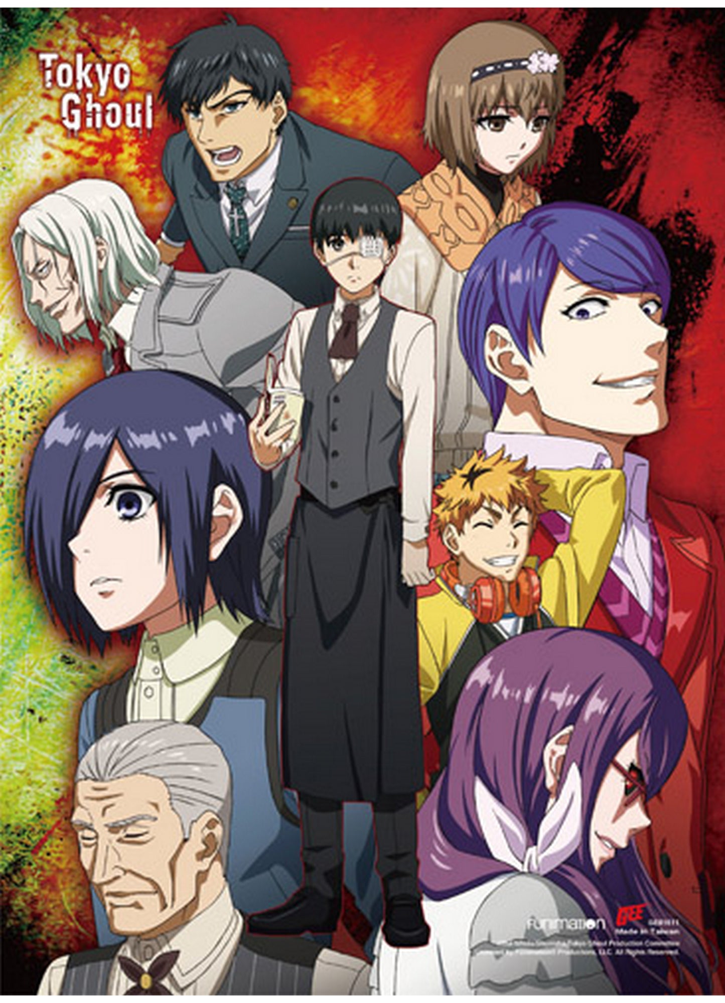 Tokyo Ghoul - Group SS Wall Scroll 18.5"W x 25.2"H