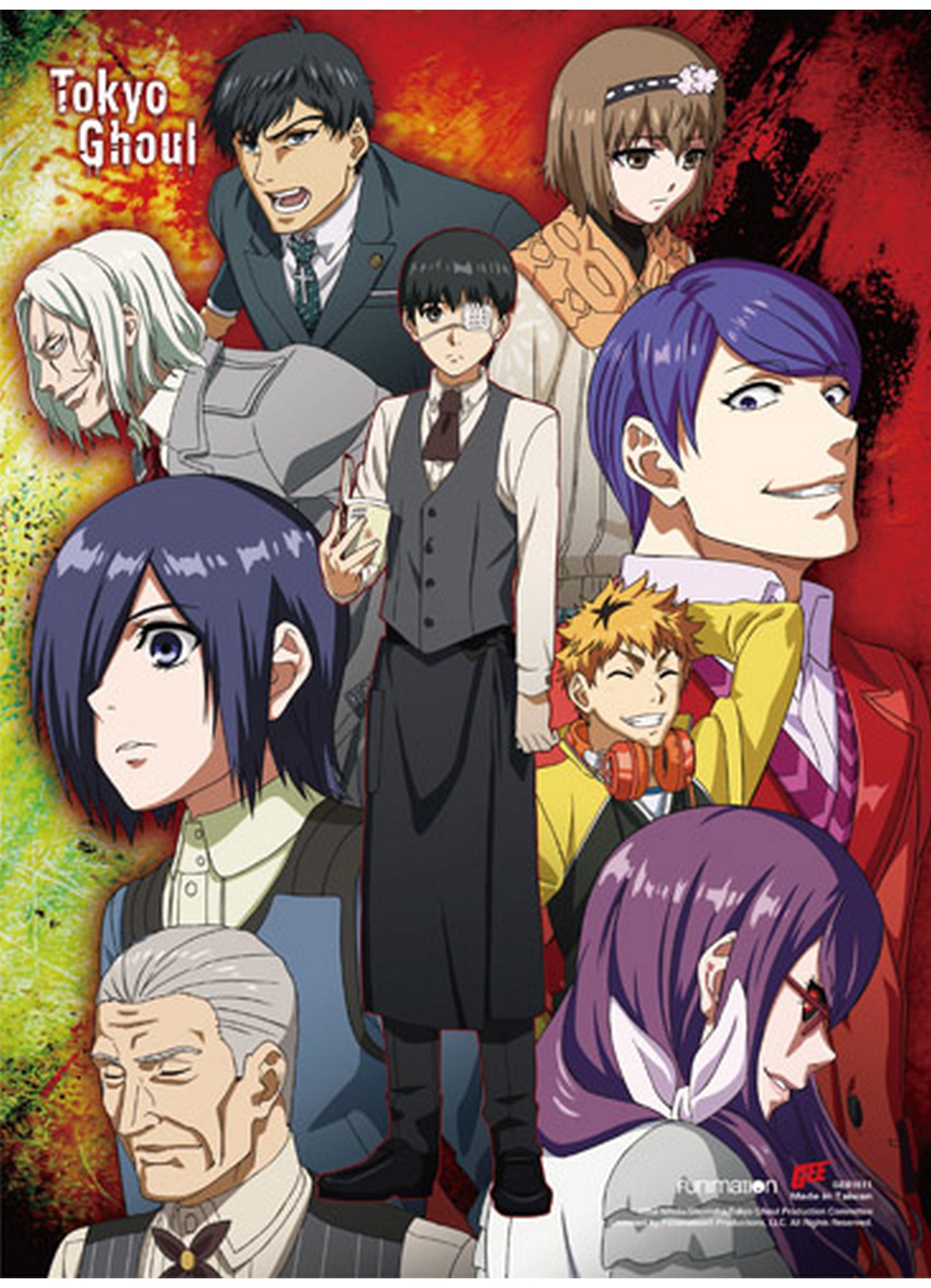 Tokyo Ghoul - Group SS Wall Scroll 18.5"W x 25.2"H