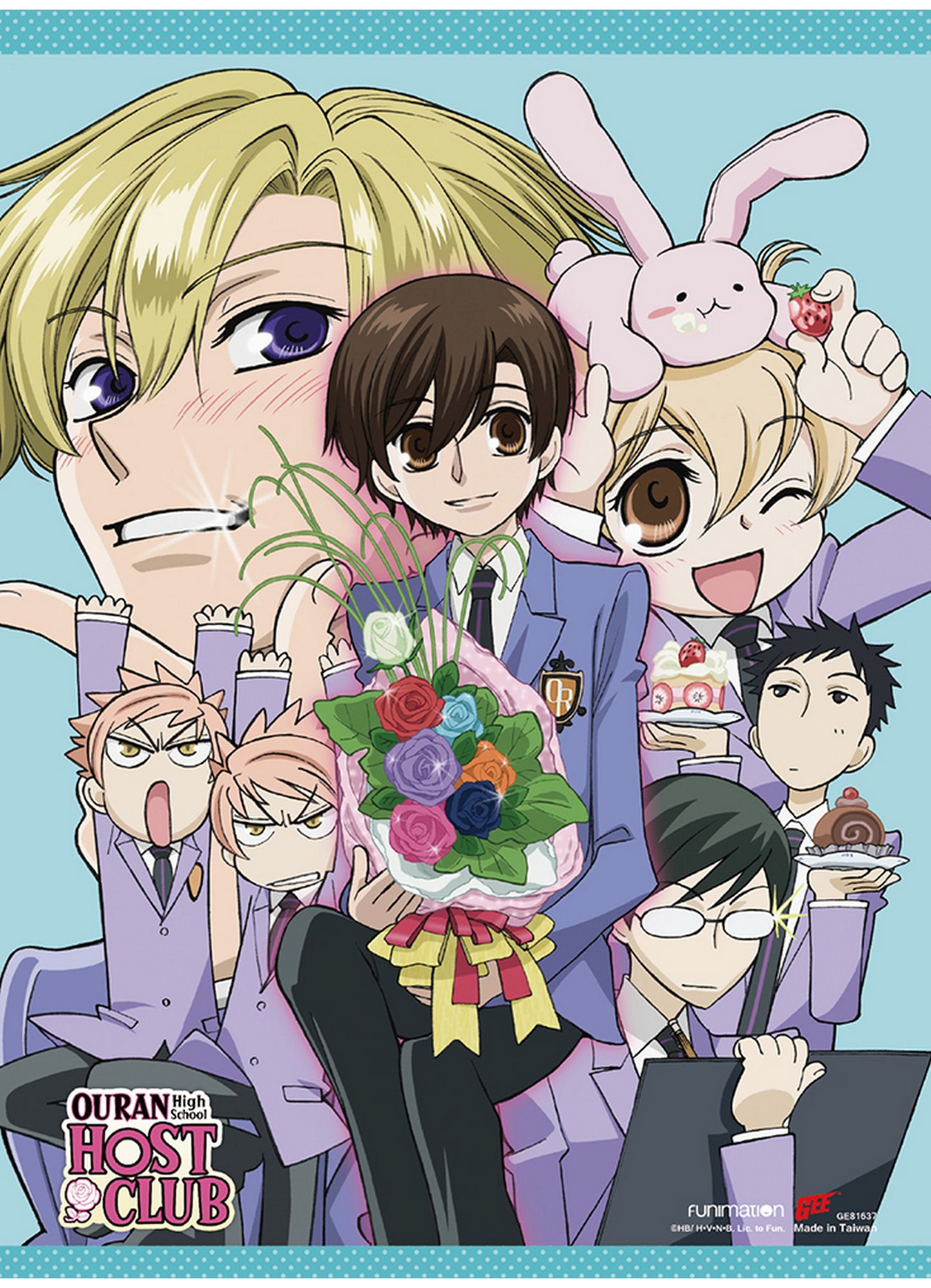 Ouran High School Host Club - Group SS Wall Scroll 18.5"W x 25.2"H