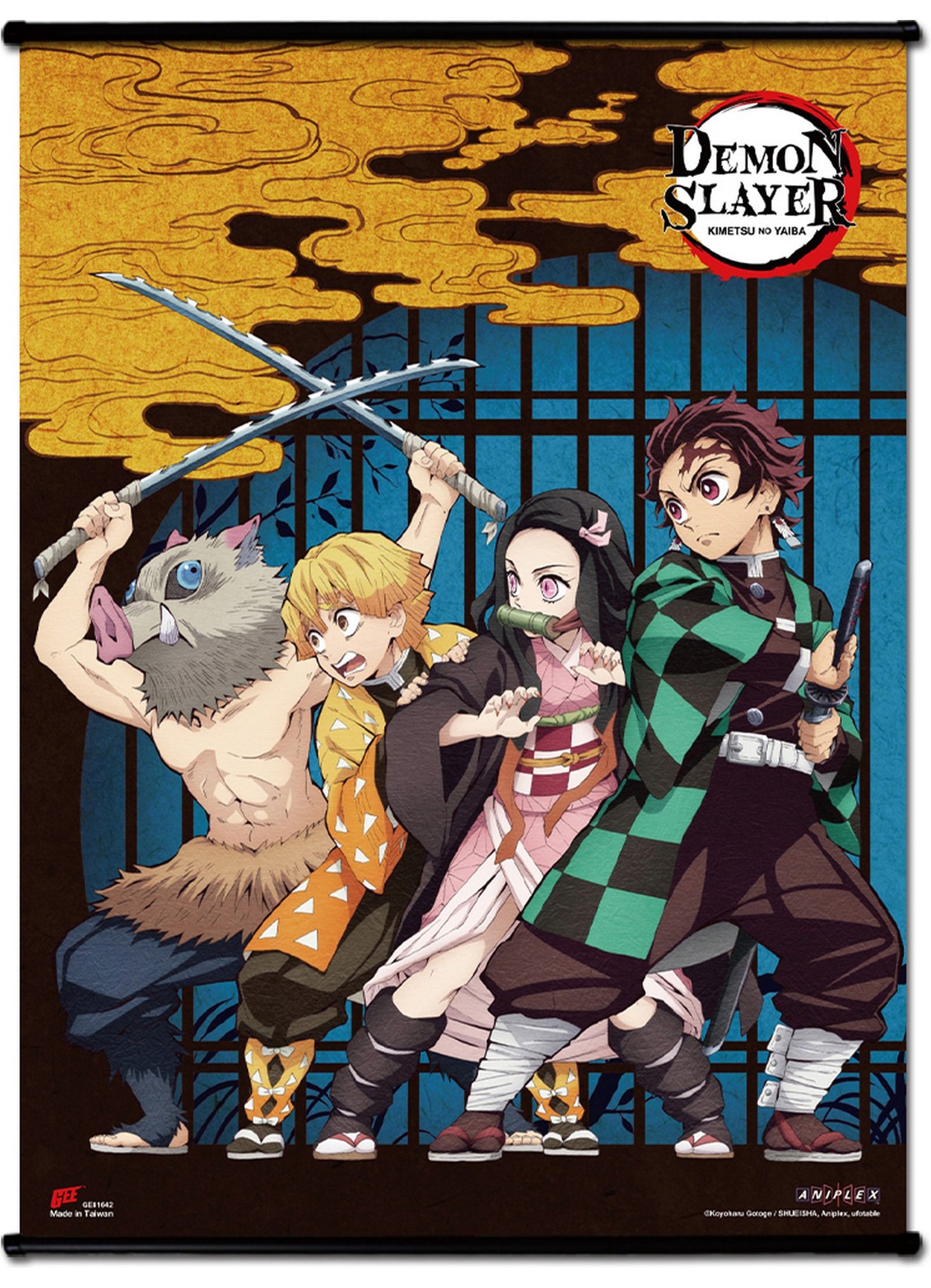 Demon Slayer - Key Art SS Wall Scroll 18.5"W x 25.2"H