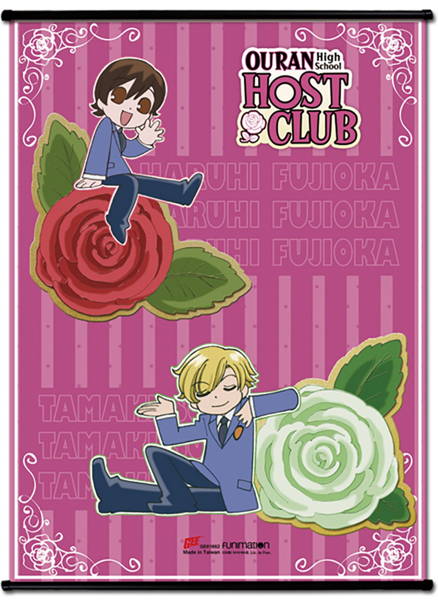 Ouran High School Host Club - Haruhi Fujioka & Tamaki Suoh 01 SS Wall Scroll 18.5"W x 25.2"H