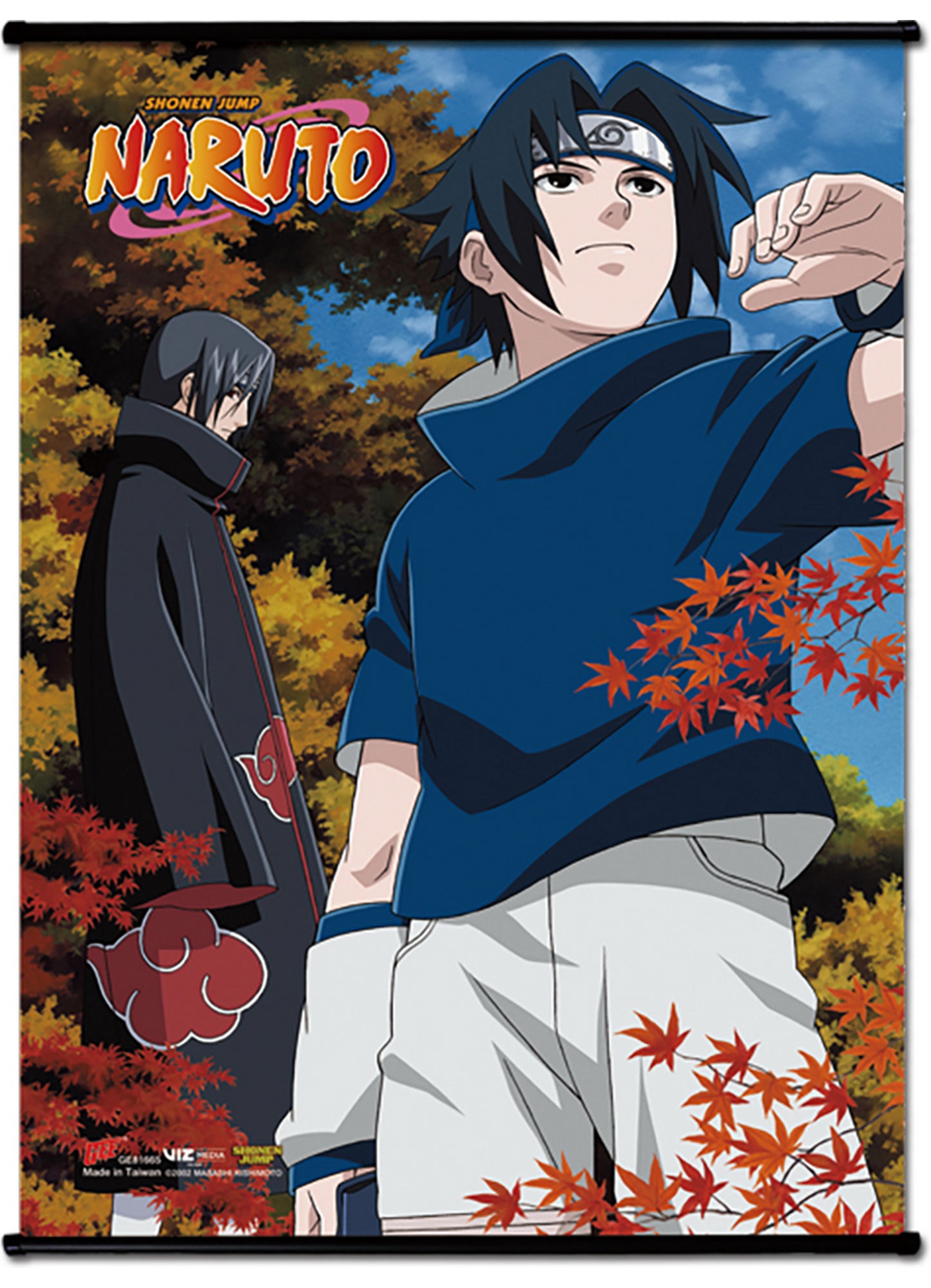 Naruto - Sasuke Uchiha & Itachi Uchiha Group #A SS Wall Scroll 18.5"W x 25.2"H