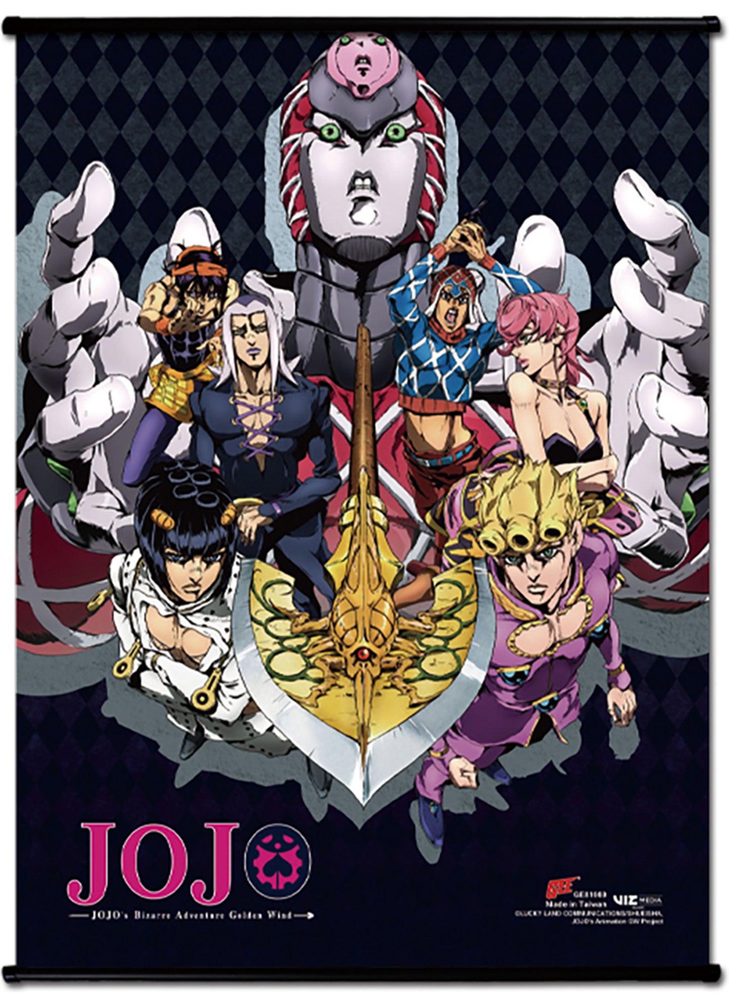 Jojos S4 - Key Art #A SS Wall Scroll 18.5"W x 25.2"H