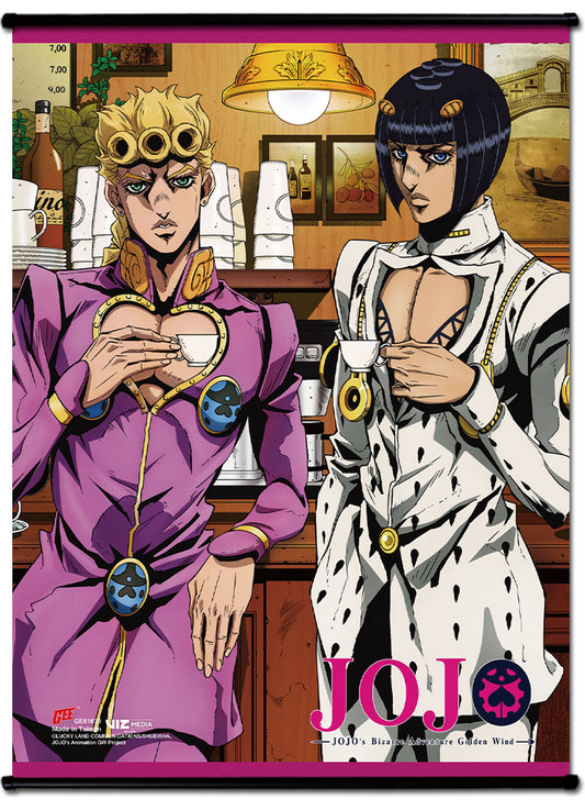 Jojo S4 - Giorno Giovanna & Bruno Bucciarati 01 SS Wall Scroll 18.5"W x 25.2"H