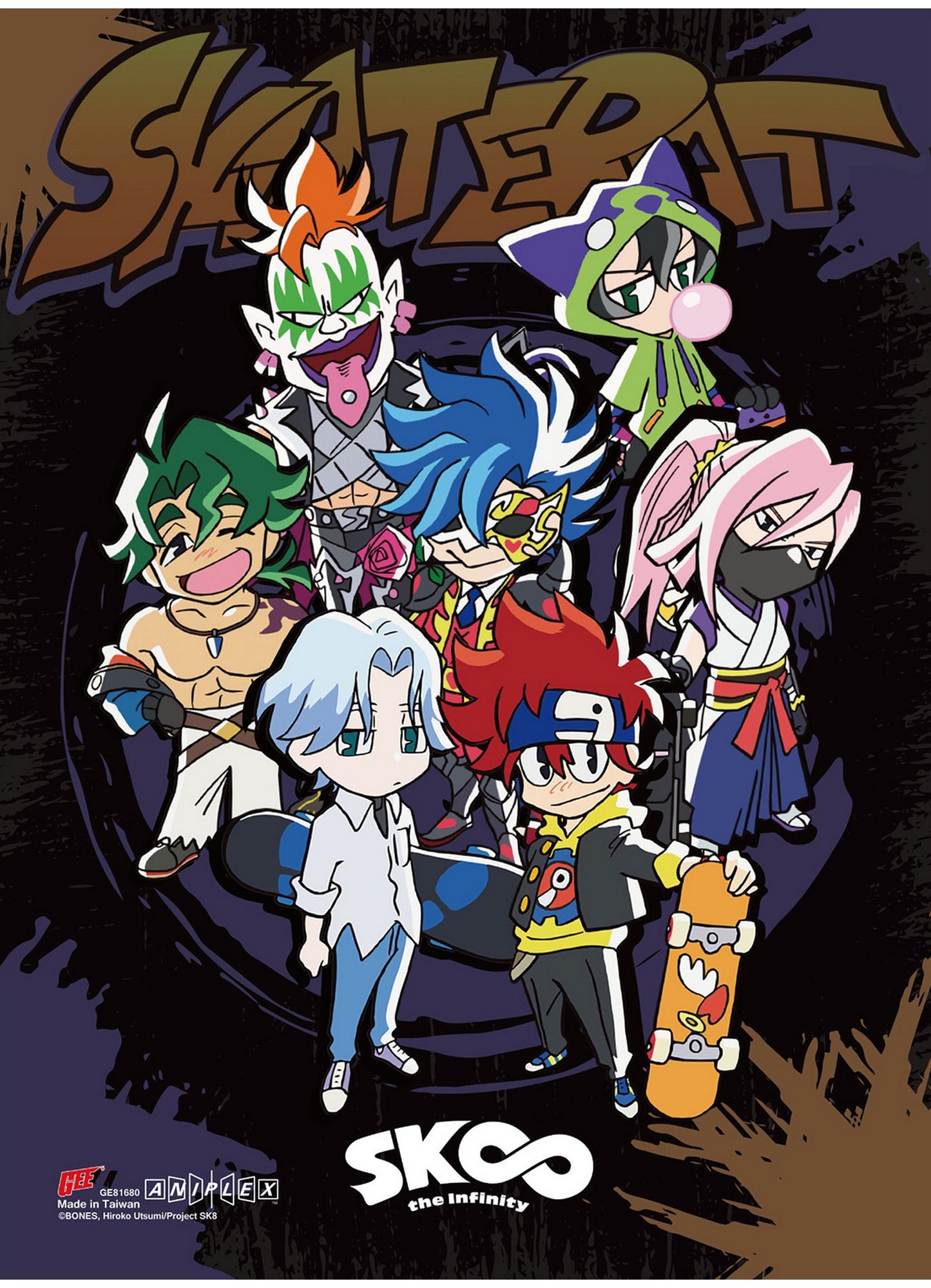 Sk8 The Infinity - SD Character Group SS Wall Scroll 18.5"W x 25.2"H