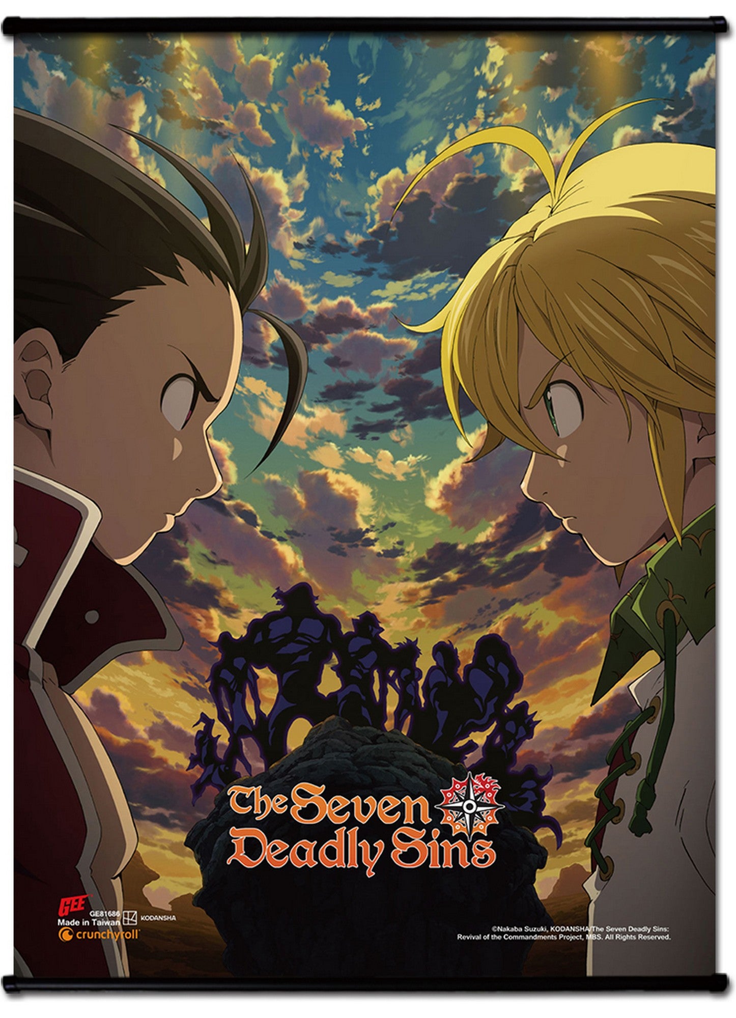 The Seven Deadly Sins S3 - Key Art #B SS Wall Scroll 18.5"W x 25.2"H