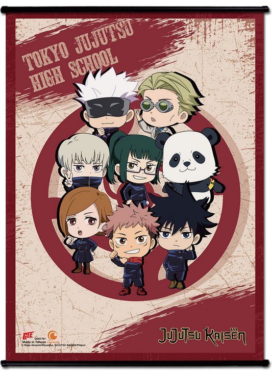 Jujutsu Kaisen - SD Character Group #A SS Wall Scroll 18.5"W x 25.2"H